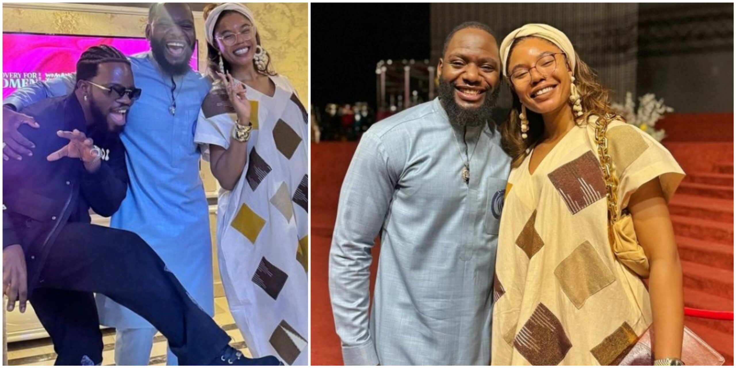 Nancy Isime and Broda Shaggi light up the atmosphere at Pastor Jimmy Odukoya’s church service in new video