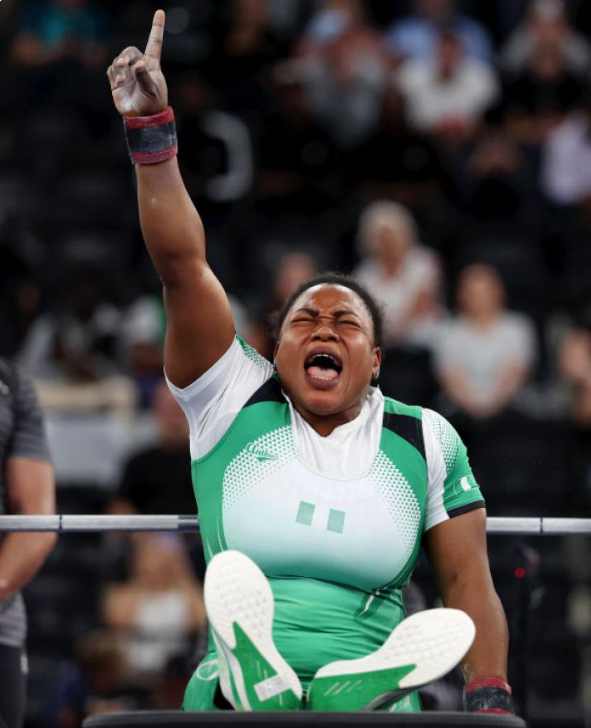 Onyinyechi Mark lifts 150kg, breaks Paralympic record, and wins Gold medal for Nigeria