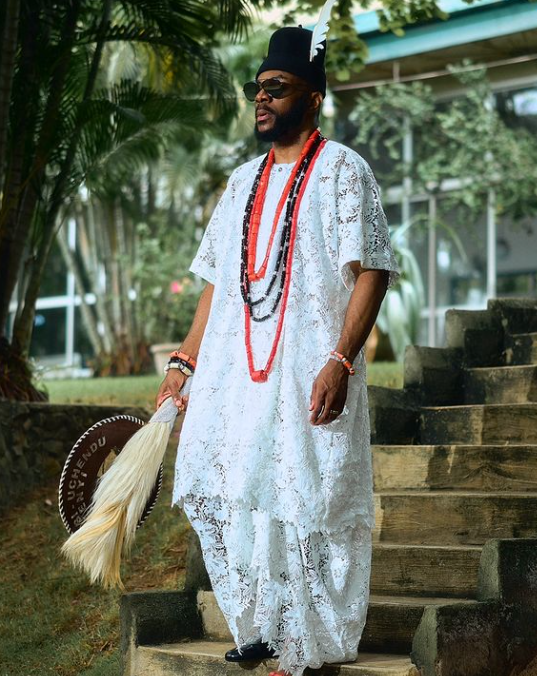 BBNaija host Ebuka rocks traditional Igbo outfit, fans go wild