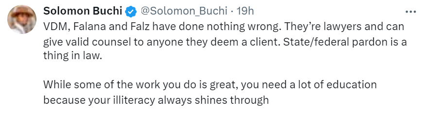 Solomon Buchi defends Falz, Femi Falana amid Bobrisky controversy