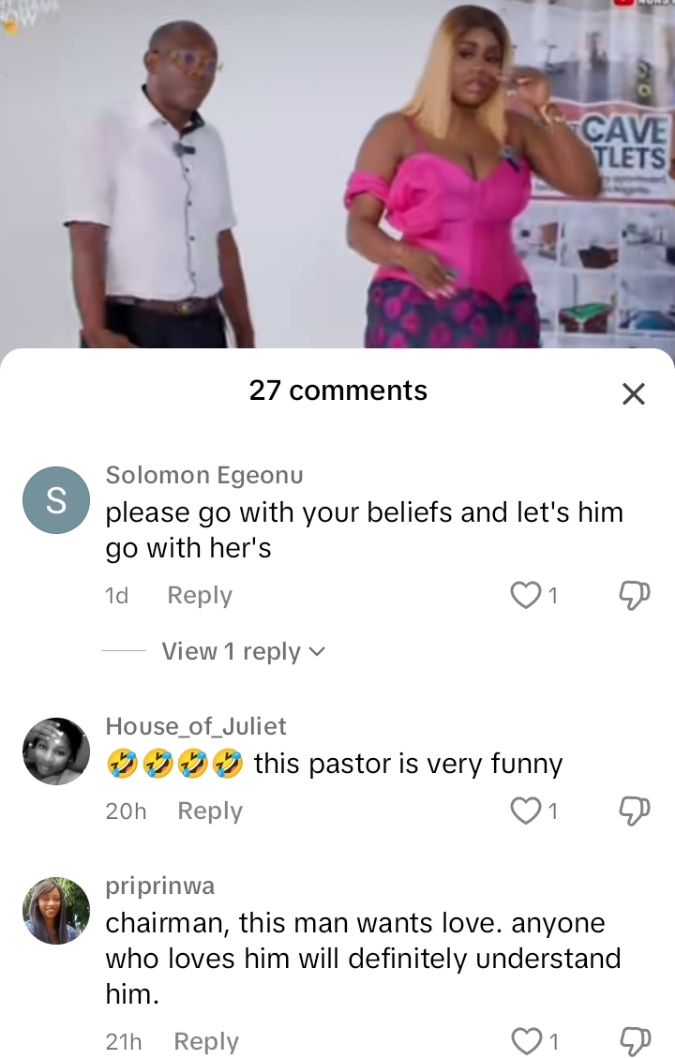 Viral clip of a Nigerian pastor searching for love on Nons Miraj’s dating show raises amused eyebrows