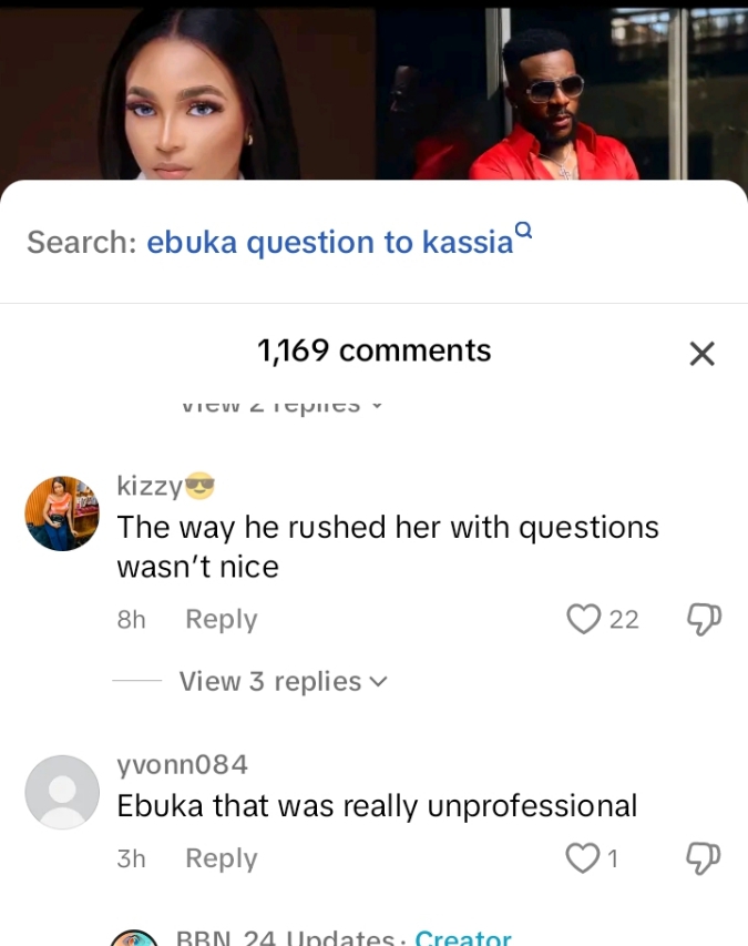 Ebuka bullied and Intimidated Kassia