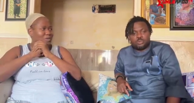 Kunle Afod visits ailing colleague, Bisola Badmus, battling brain tumour (VIDEO)