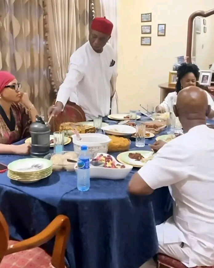 Ned Nwoko, Regina Daniels bask in joy as Patience Jonathan graces their home