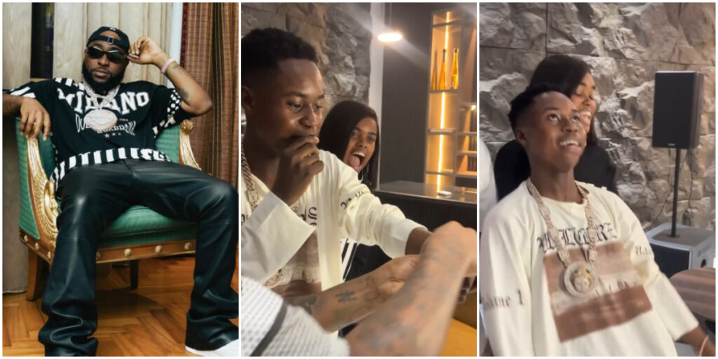 Davido gifts Peller an expensive watch during their TikTok live session