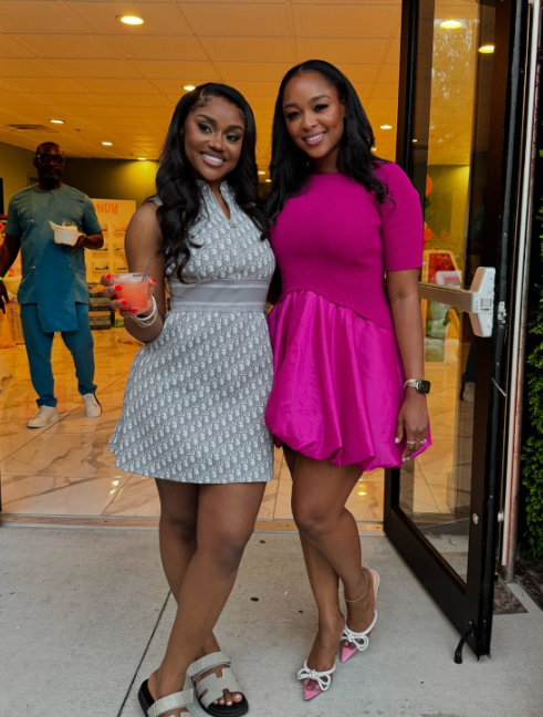  Anita Okoye spotted at Davido and Chioma’s twins birthday party