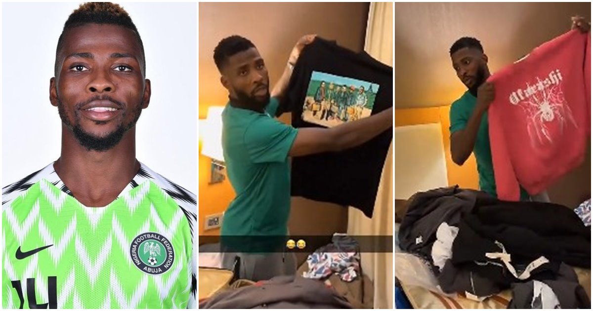 Video of Kelechi Iheanacho marketing wears to Super Eagles’ teammates sparks reactions