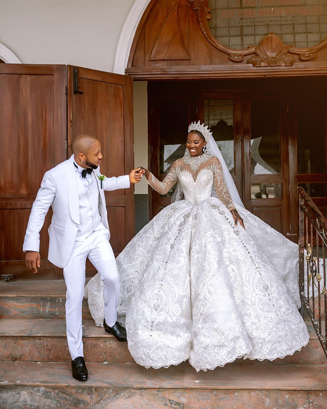 Charles Okocha pledges undying love to wife, rolls out stunning wedding photos