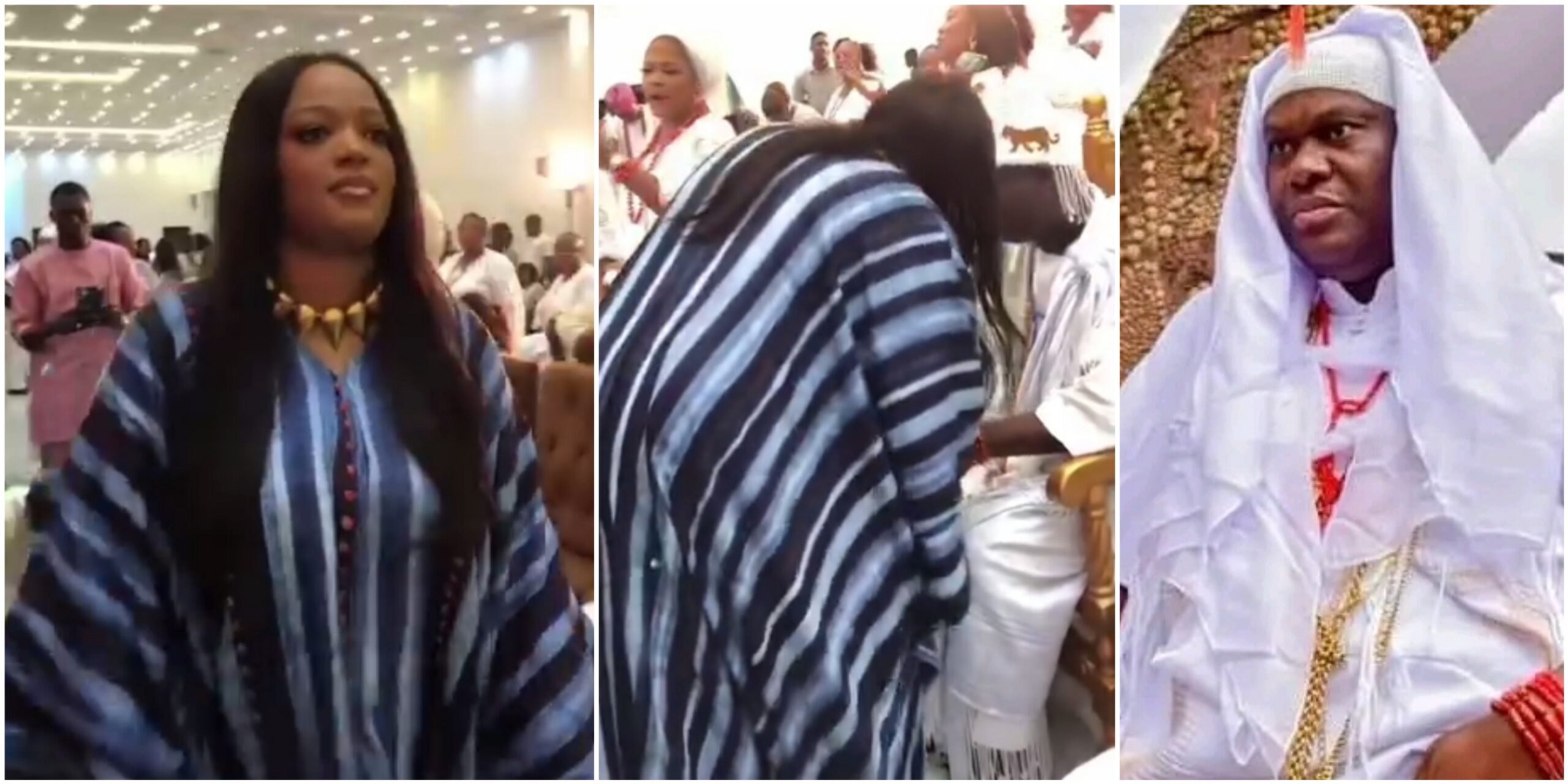 Ooni of Ife reunite with ex-wife Naomi Silekunola and their son at Akure event (VIDEO)