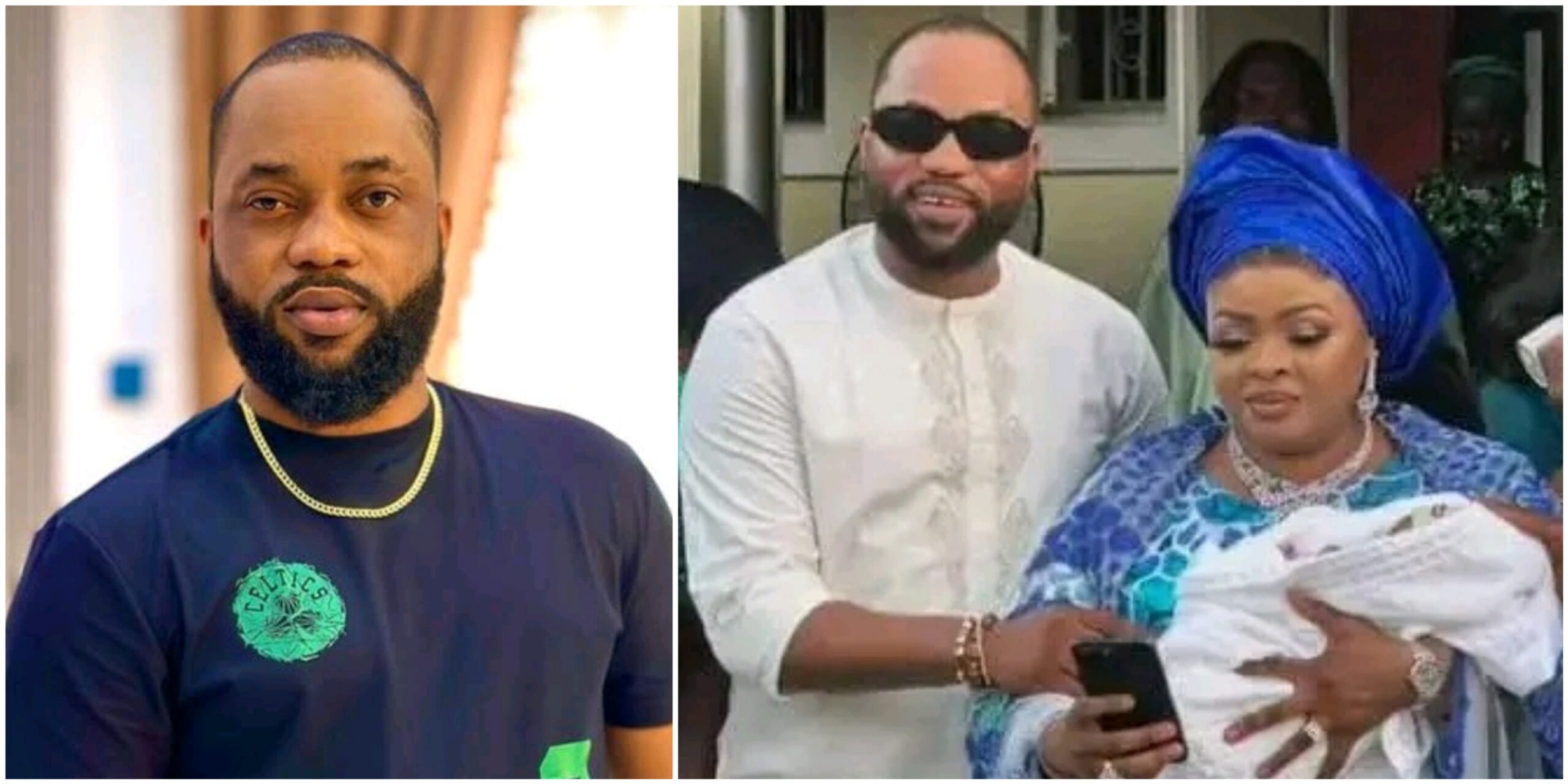 Damola Olatunji plays along with paternity gossip surrounding him and Dayo Amusa’s newborn