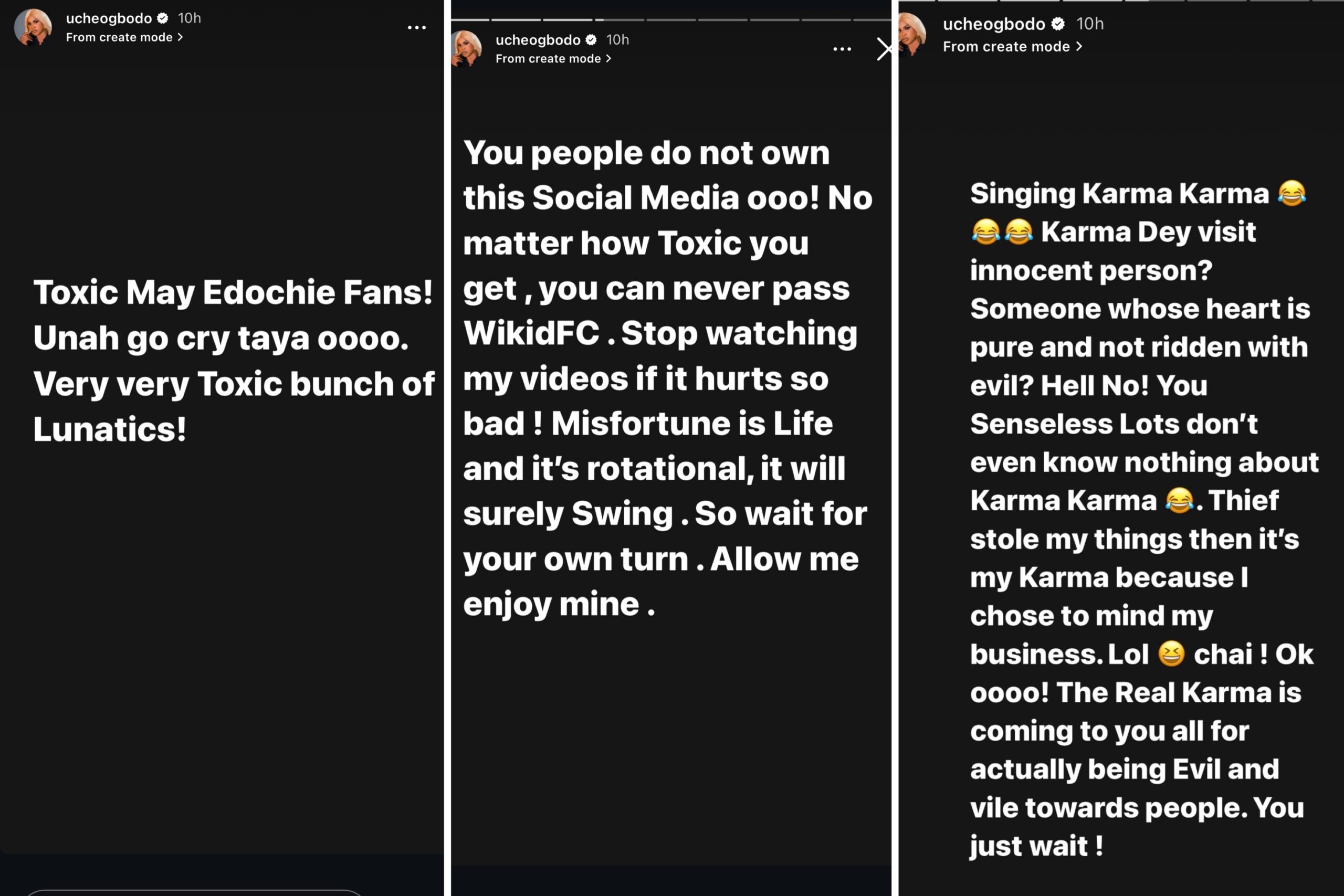 May Yul-Edochie, fans toxic – Uche Ogbodo cries out after being mocked for getting robbed