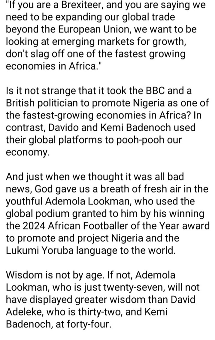 Ademola Lookman did what Davido and Kemi Badenoch failed to do