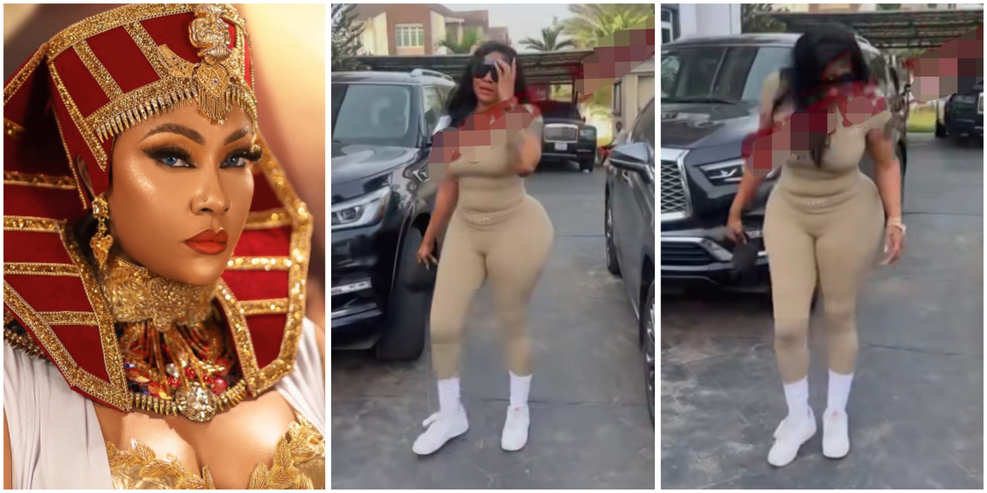 Speculations of BBL surgery trail Angela Okorie’s recent look in new video