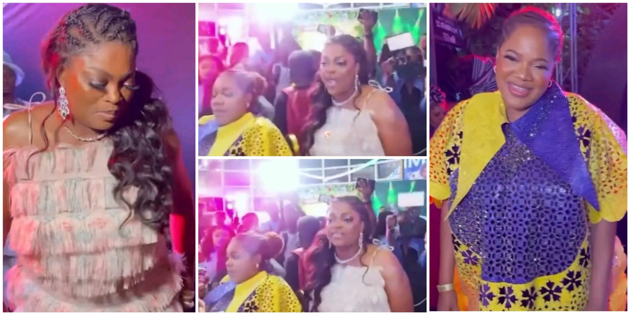 Fresh beef suspected as Funke Akindele, Toyin Abraham avoid interaction at Femi Adebayo’s film premiere-VIDEO