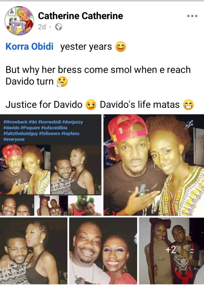 Vintage snapshots of Korra Obidi with Davido, Peter Okoye, Falz, 2face, Don Jazzy create a stir online