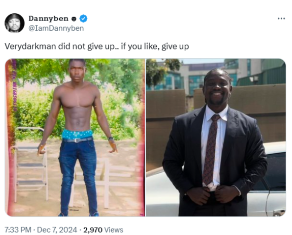 Throwback photos of Verydarkman go viral, stuns many online