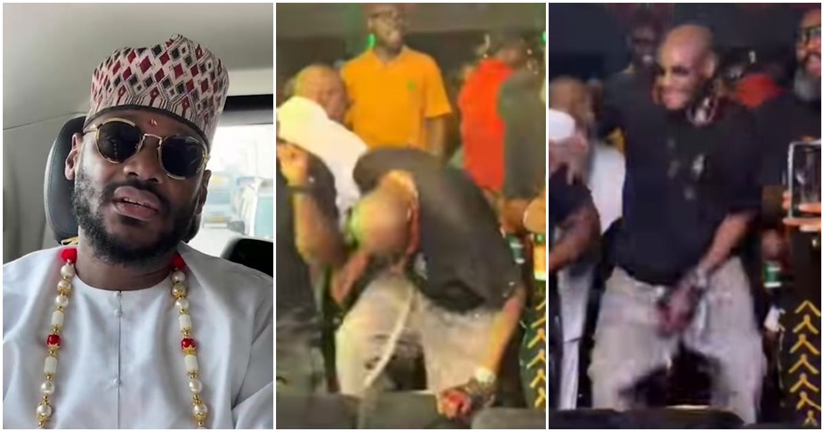 “Old age” – Moment 2baba suffered abrupt knee weakness while grooving to his song (Video)