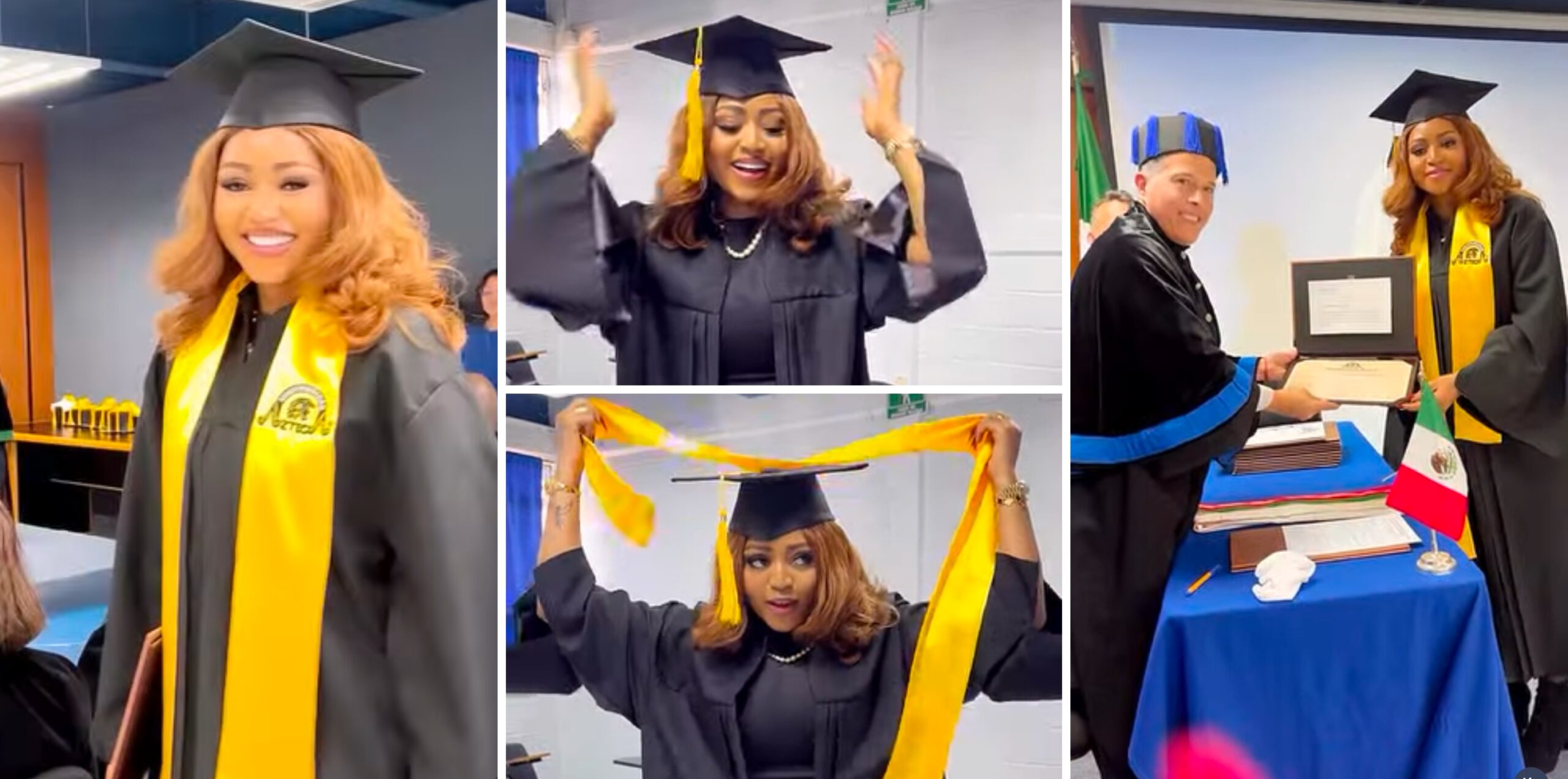 Regina Daniels bags Bachelor’s degree in Psychology