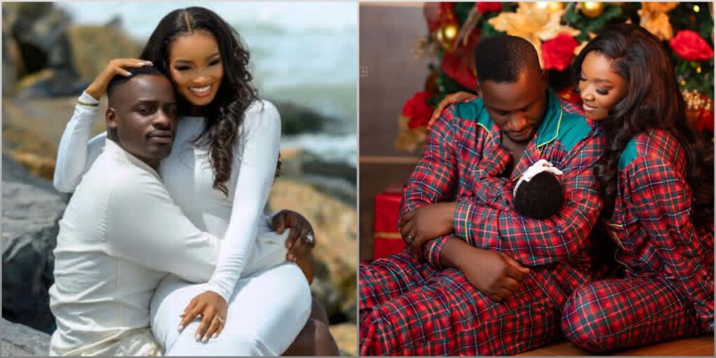 Wofai Fada posts baby's face online for the first time on Christmas