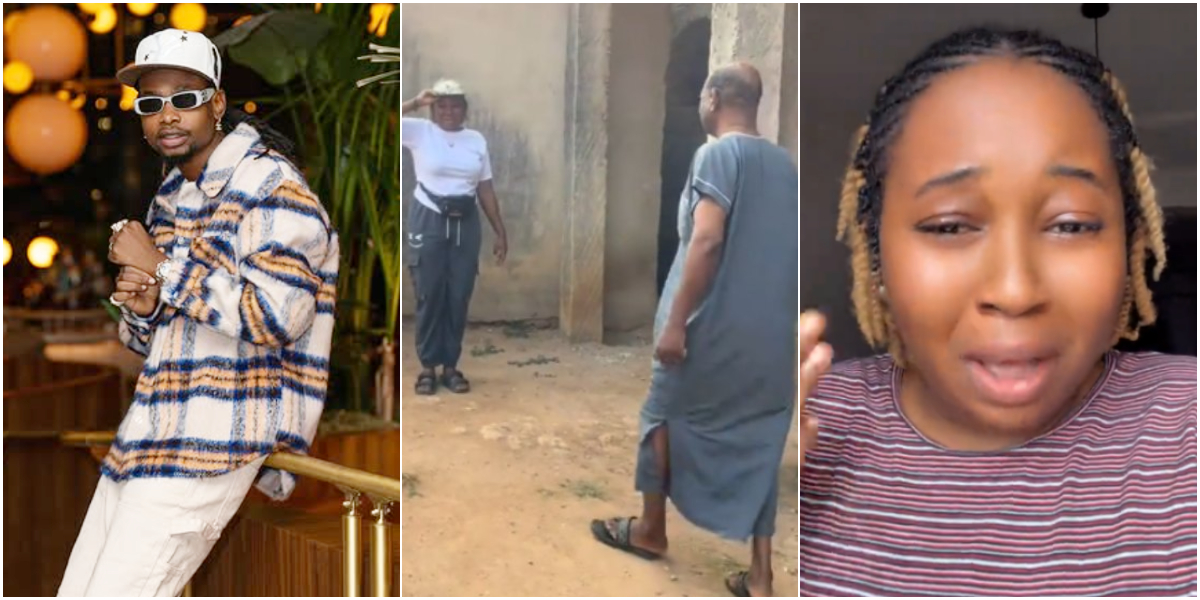 Yhemolee gifts cash to lady who went viral for saluting her father after NYSC