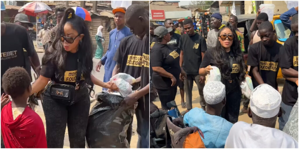 Moyo Lawal donates food, clothes to the less privileged on her birthday