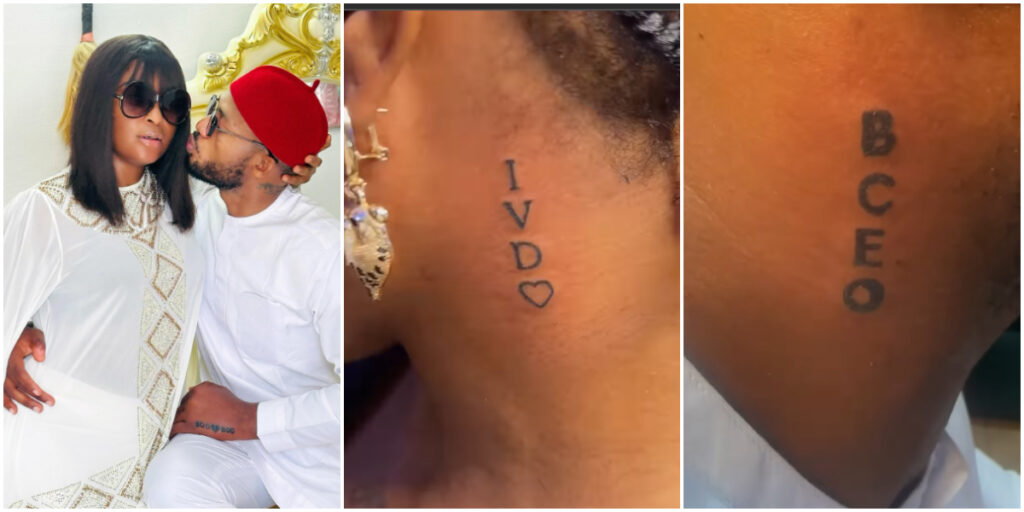 Blessing CEO and IVD show off matching tattoos