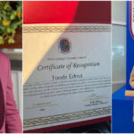 Tunde Ednut receives certificate of recognition from Prince George’s County