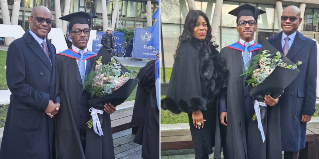 Wike’s son bags Master of Laws from Queen Mary University, London