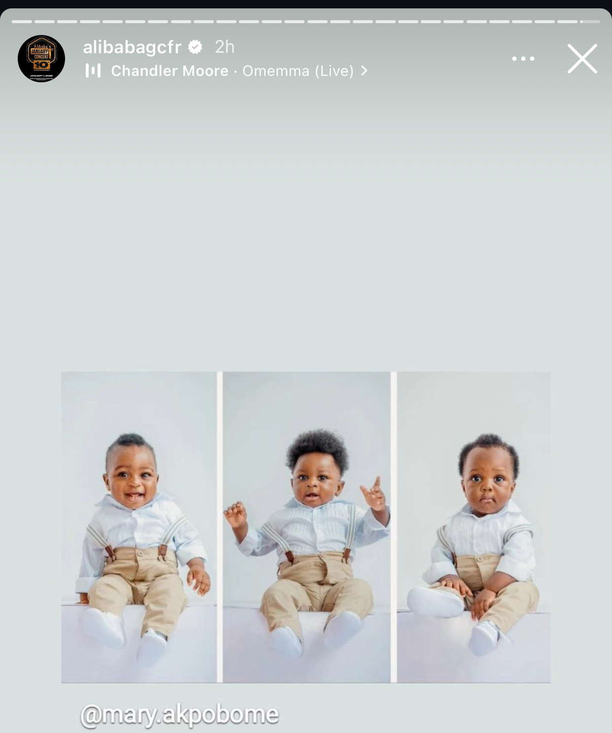 Ali Baba and wife unveil their triplets face on 1st birthday