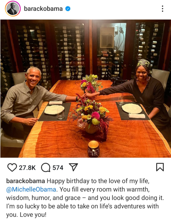 “Love of my life’ – Barack Obama pens sweet note to wife Michelle on birthday amid divorce speculations