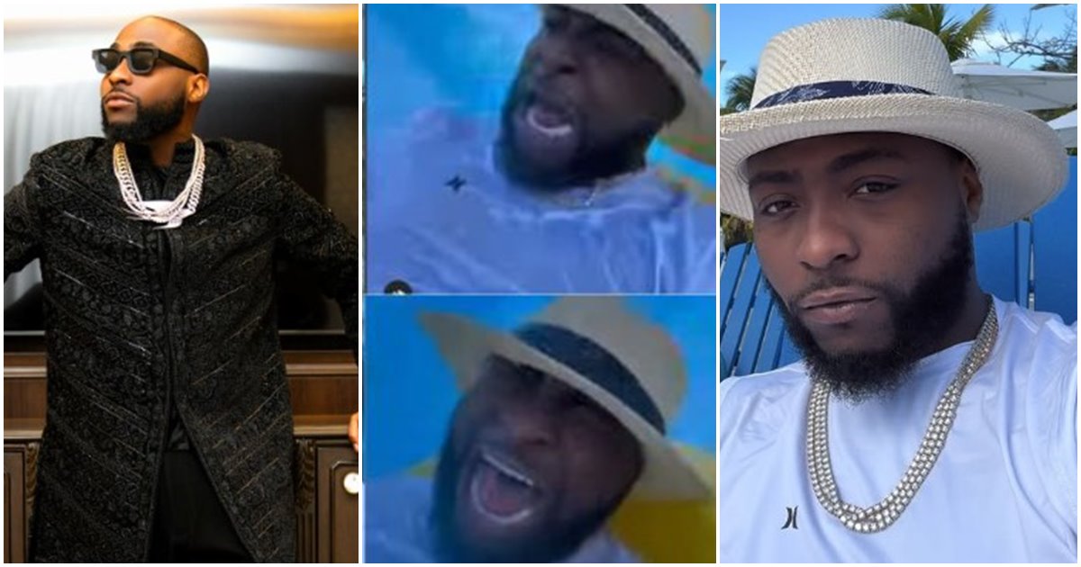 Davido screams uncontrollably as he participates in water sliding with kids in Bahamas -VIDEO