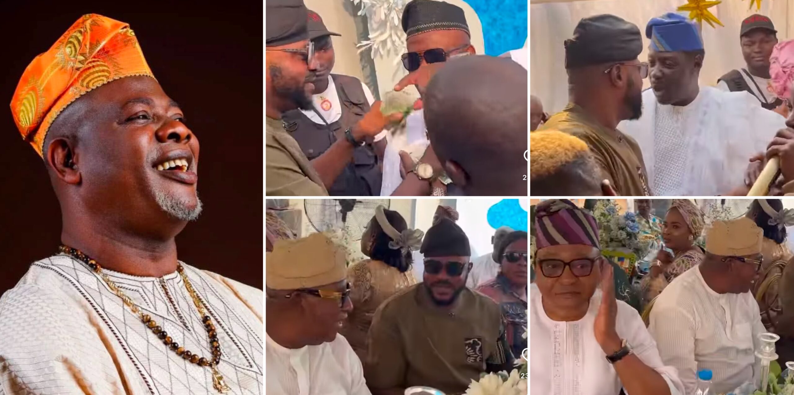 Odunlade Adekola, Ogogo, Jide Kosoko, grace Yinka Quadri’s daughter’s engagement party [VIDEO]