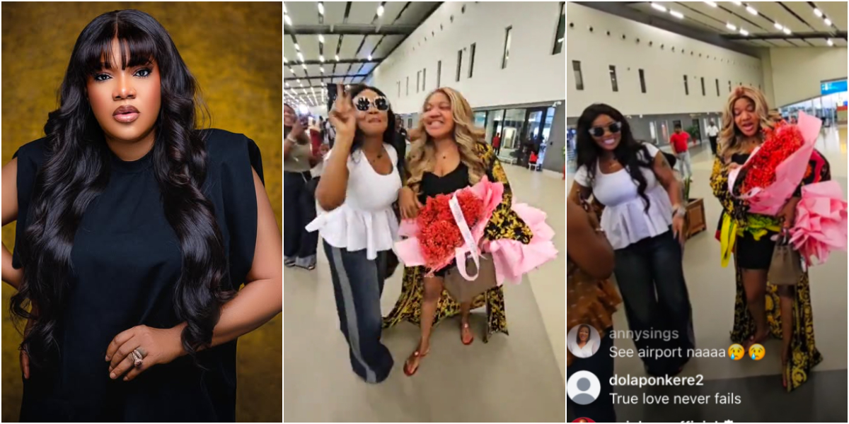 Toyin Abraham storms Tanzania for Priscilla Ojo’s wedding, shares emotional airport moment with Iyabo Ojo