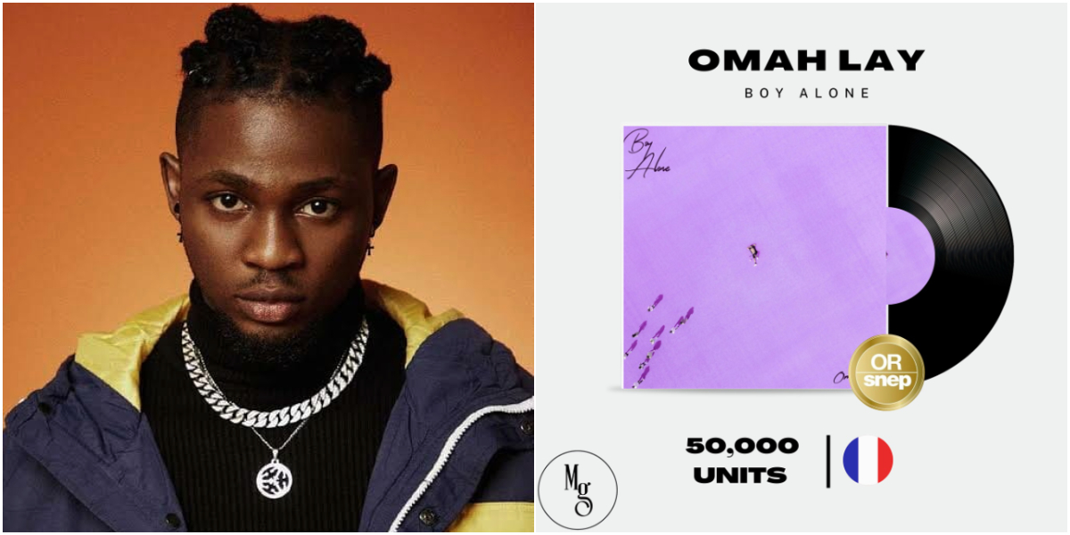 Omah Lay’s ‘Boy Alone’ bags Gold certification in France