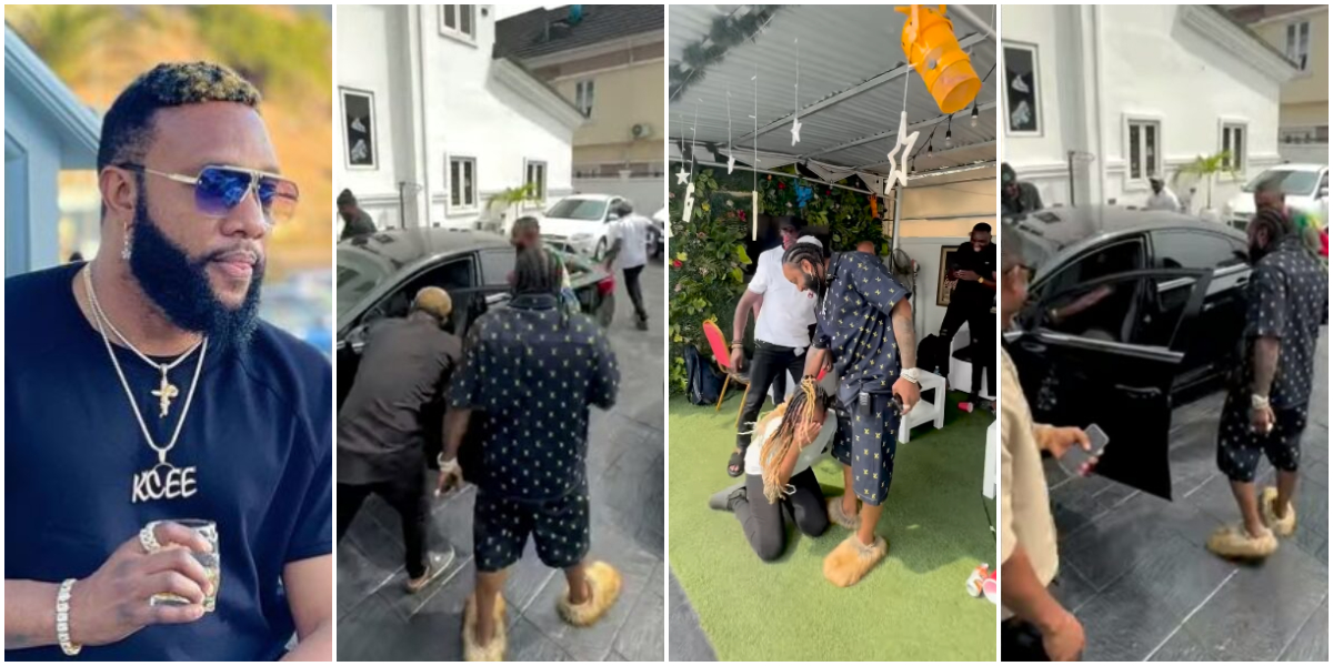 Kcee surprises band members with new exotic cars