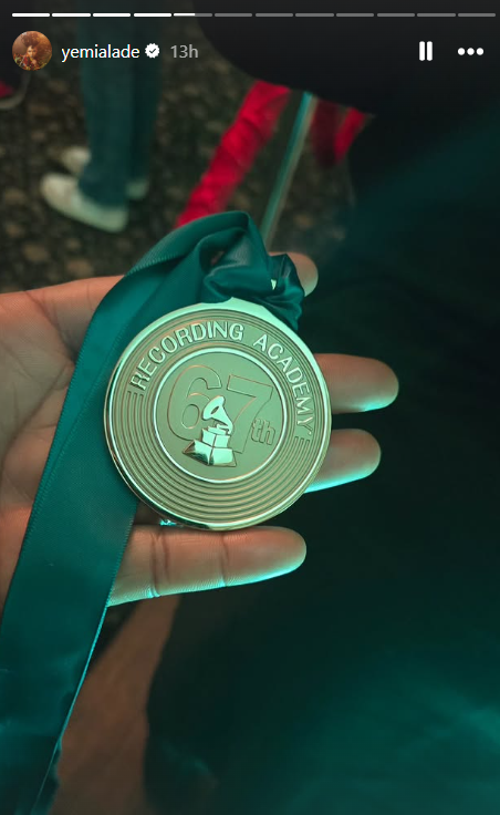 “You deserve it all” – Yemi Alade receives Grammy medal