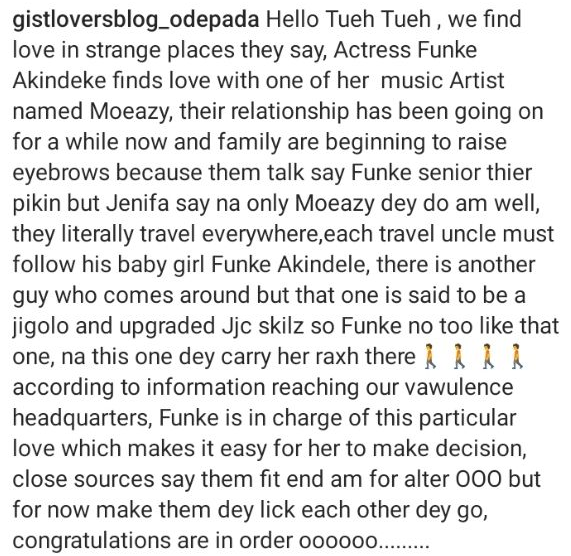 Funke Akindele reportedly dating music signee