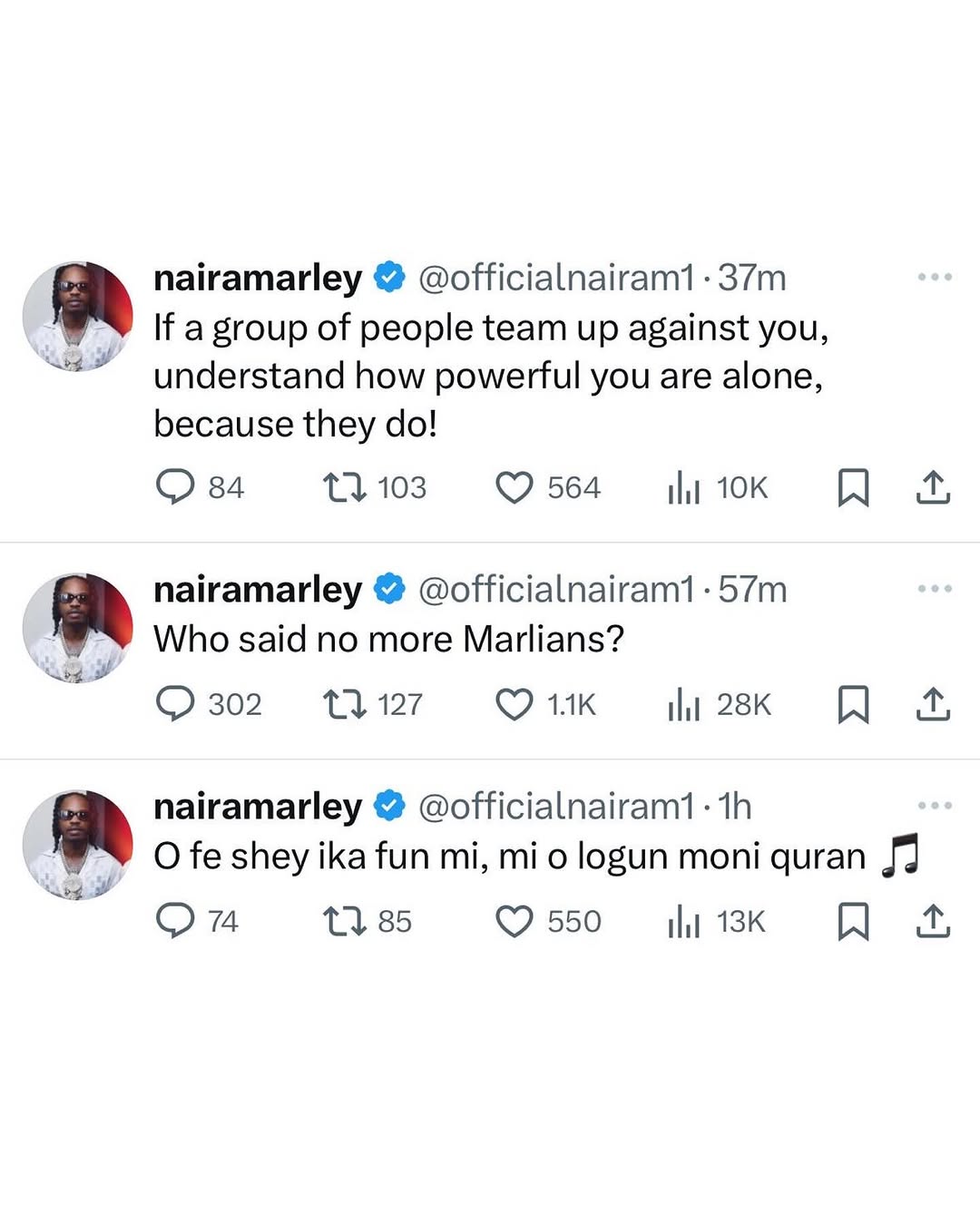 “Shut up and cry a river” – Naira Marley blasts critics dragging his fans for listening to his music