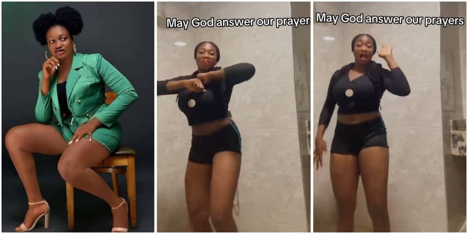 Ifedi Sharon faulted for dancing to gospel track in skimpy outfit (Video)