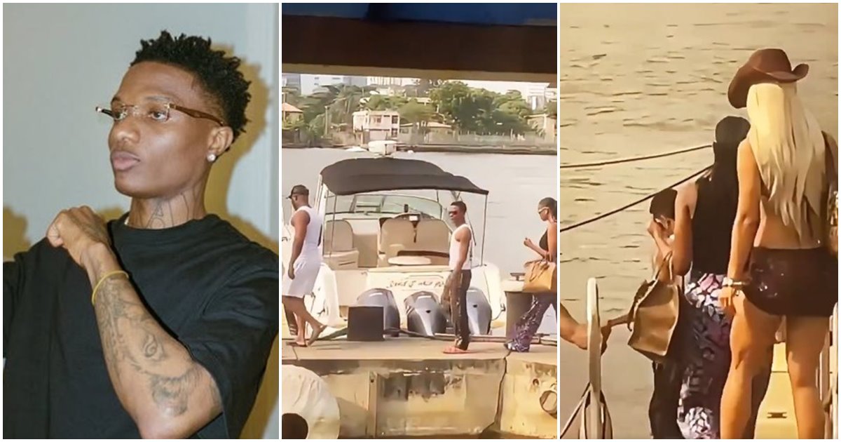 Tongues wag over new video of Wizkid with 2 endowed ladies in Lagos