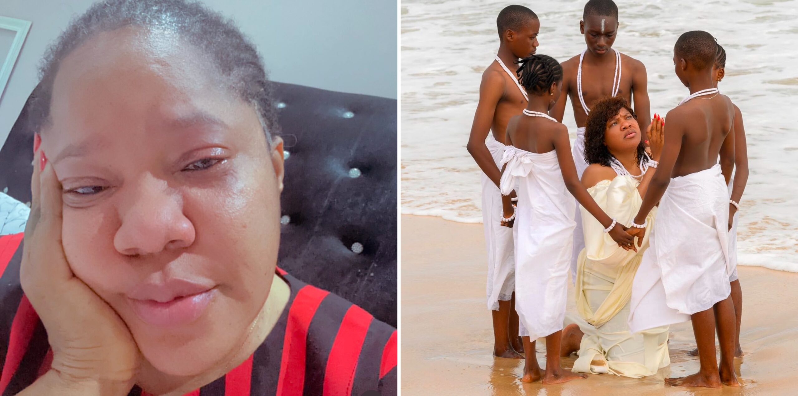 Toyin Abraham breaks down, prays for TTC mothers in emotional post