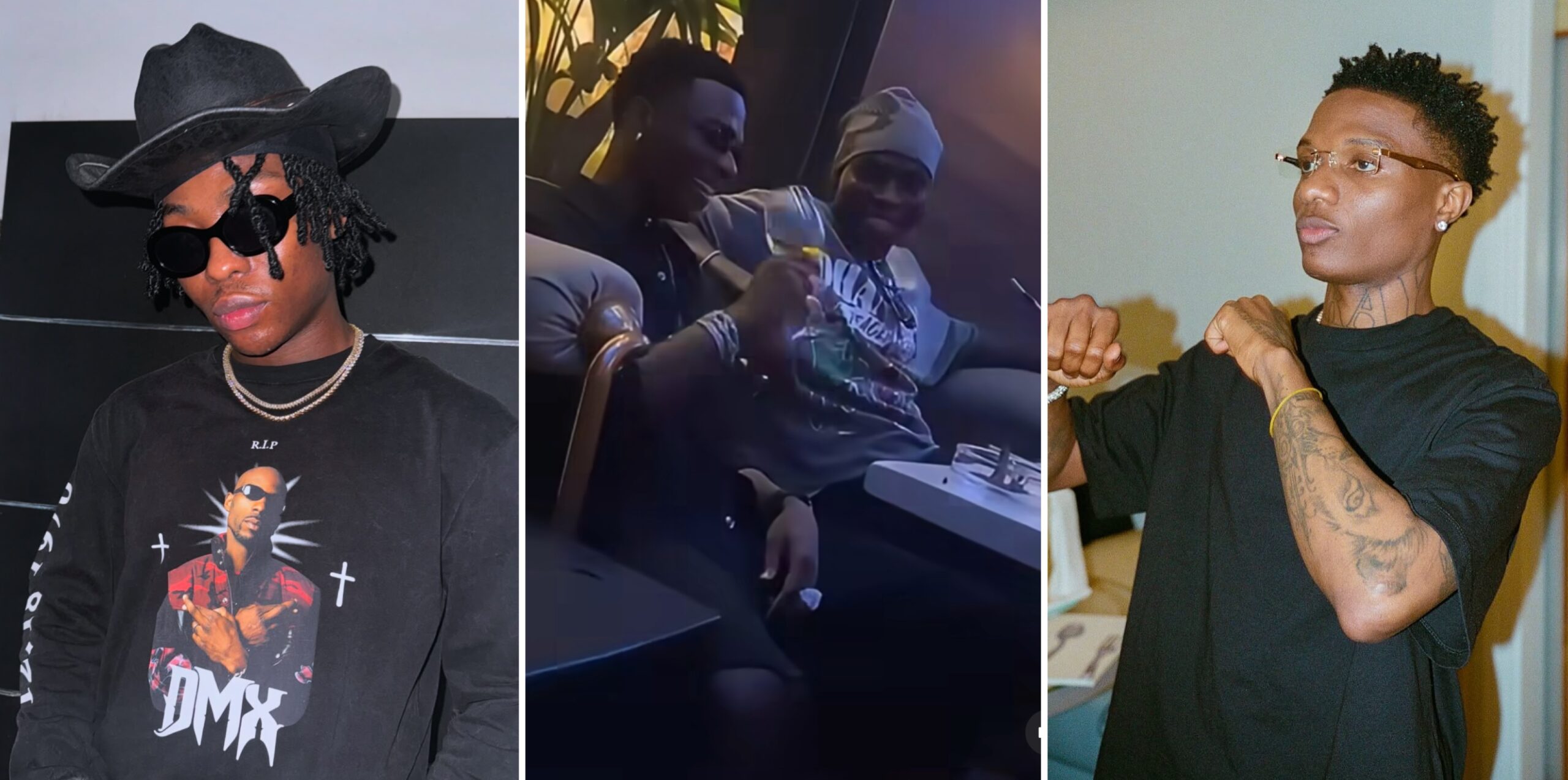 Wizkid and Reekado Banks bury the hatchet, hangout in Lagos lounge