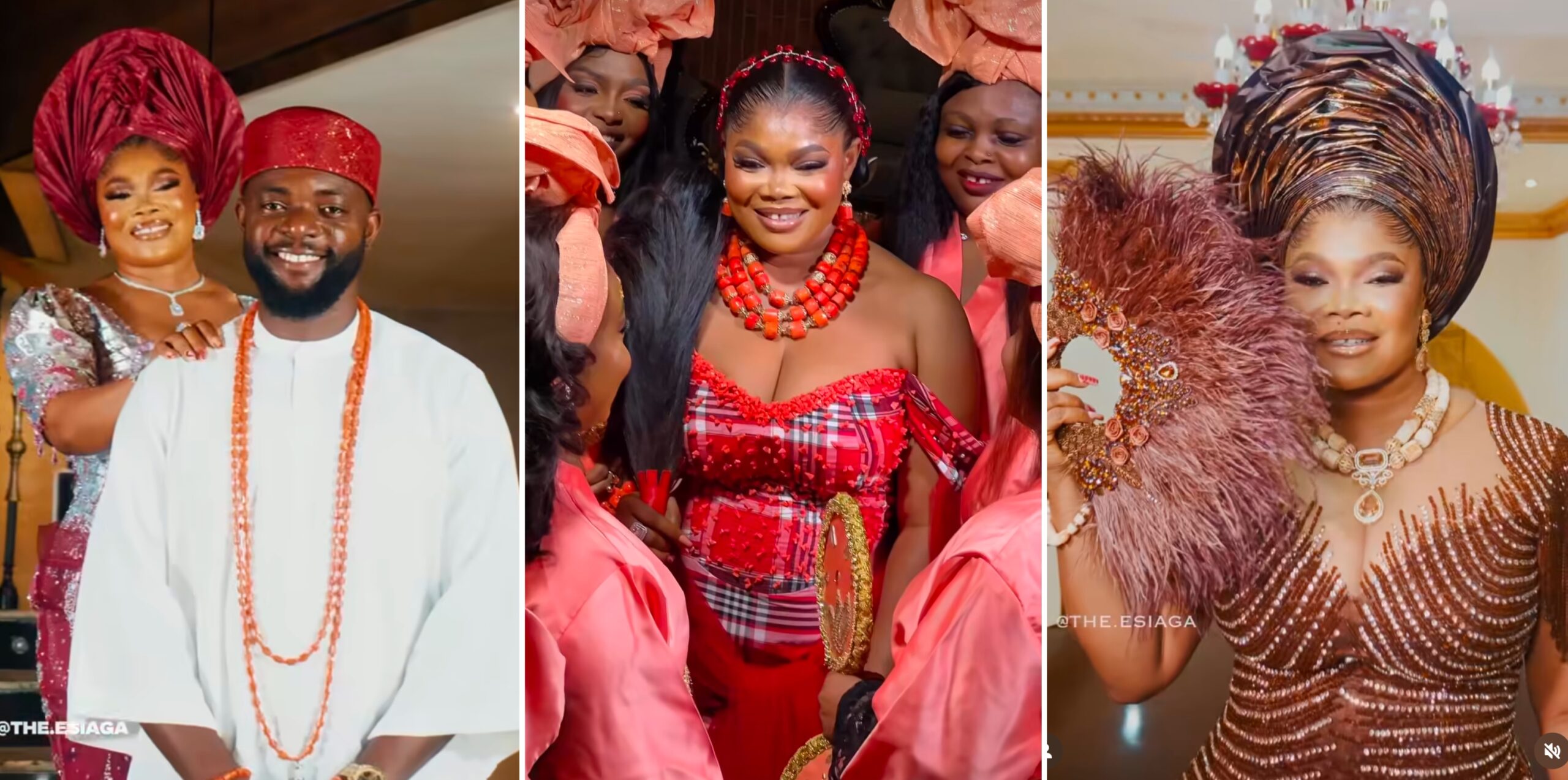 Actors Ruby Ojiakor and Moc Madu wed in lavish traditional ceremony