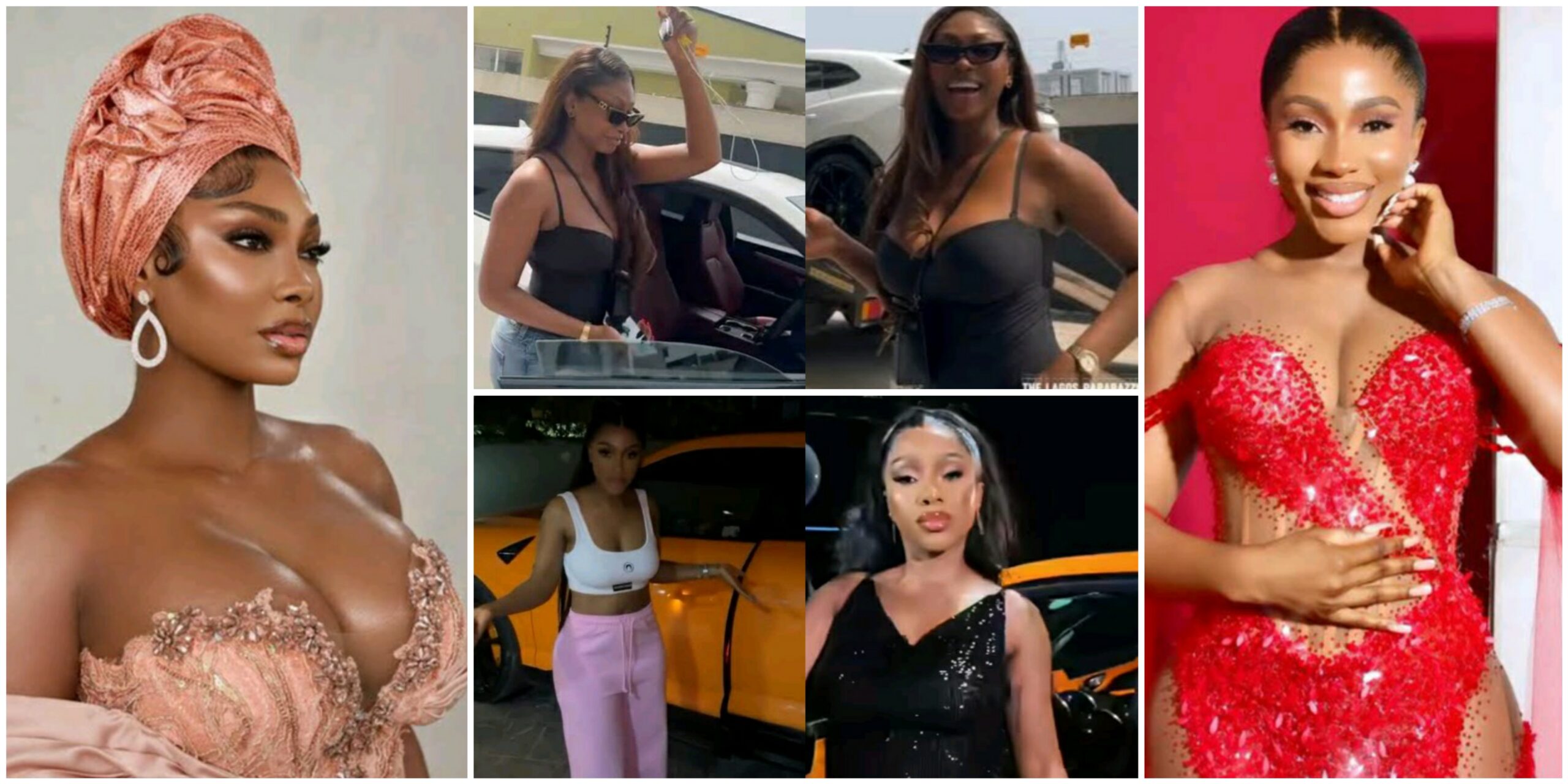 Sophia Egbueje and Mercy Eke’s new Lamborghinis linked to wealthy older sugar daddies; identity disclosed