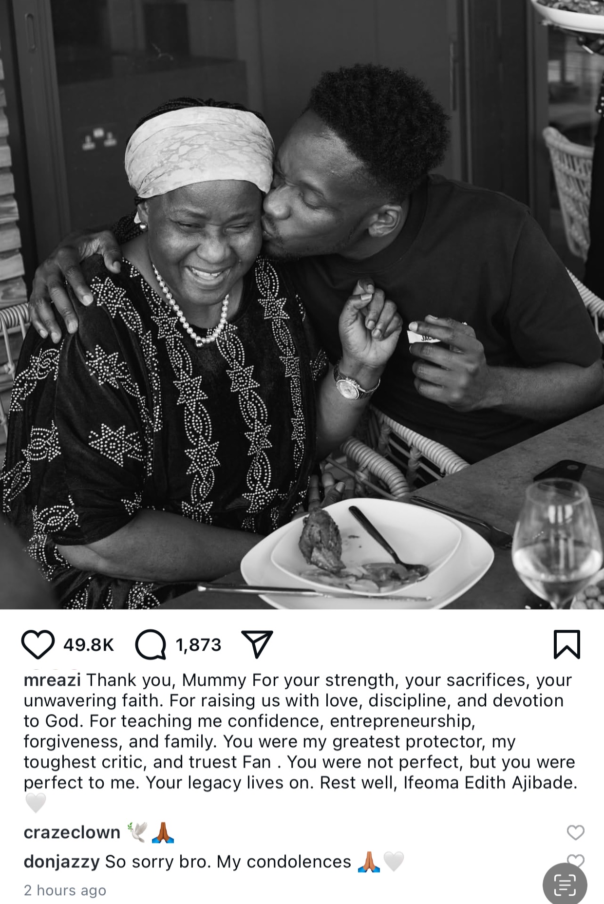 Mr Eazi loses mum