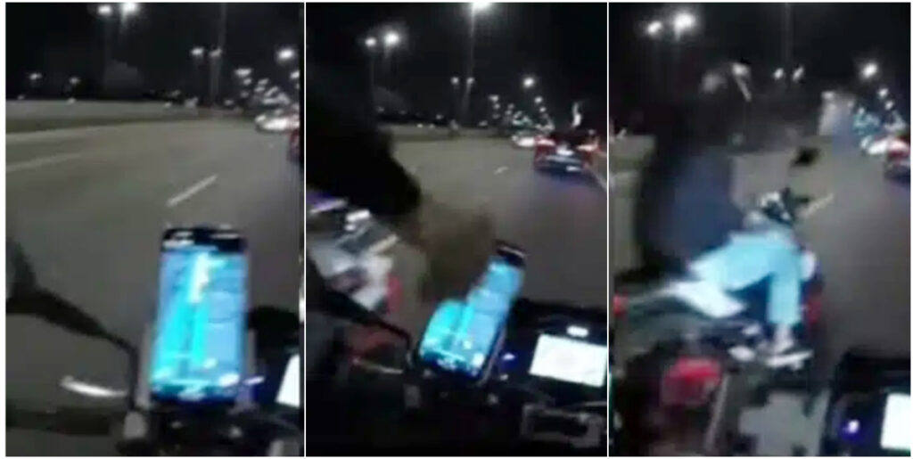 Power Bike rider steals phone from Okada rider