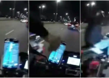 Power Bike rider steals phone from Okada rider