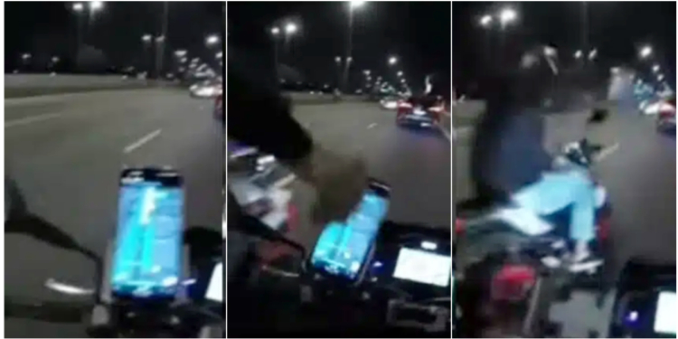 Power Bike rider steals phone from Okada rider