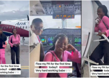 Nigerian lady creates unforgettable first-time flight experience for dedicated personal assistant