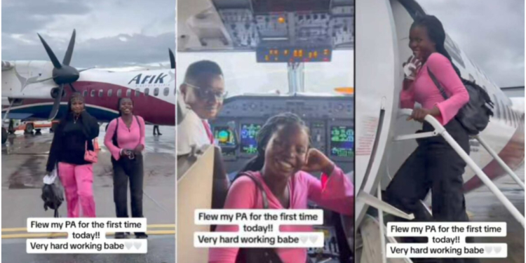 Nigerian lady creates unforgettable first-time flight experience for dedicated personal assistant